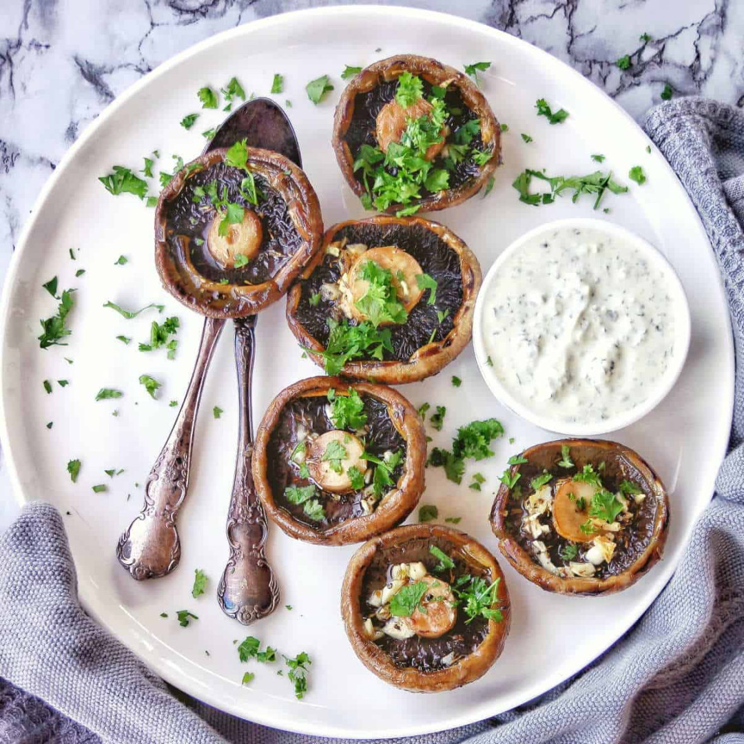 Air Fryer Portobello Mushrooms - Sweet Caramel Sunday