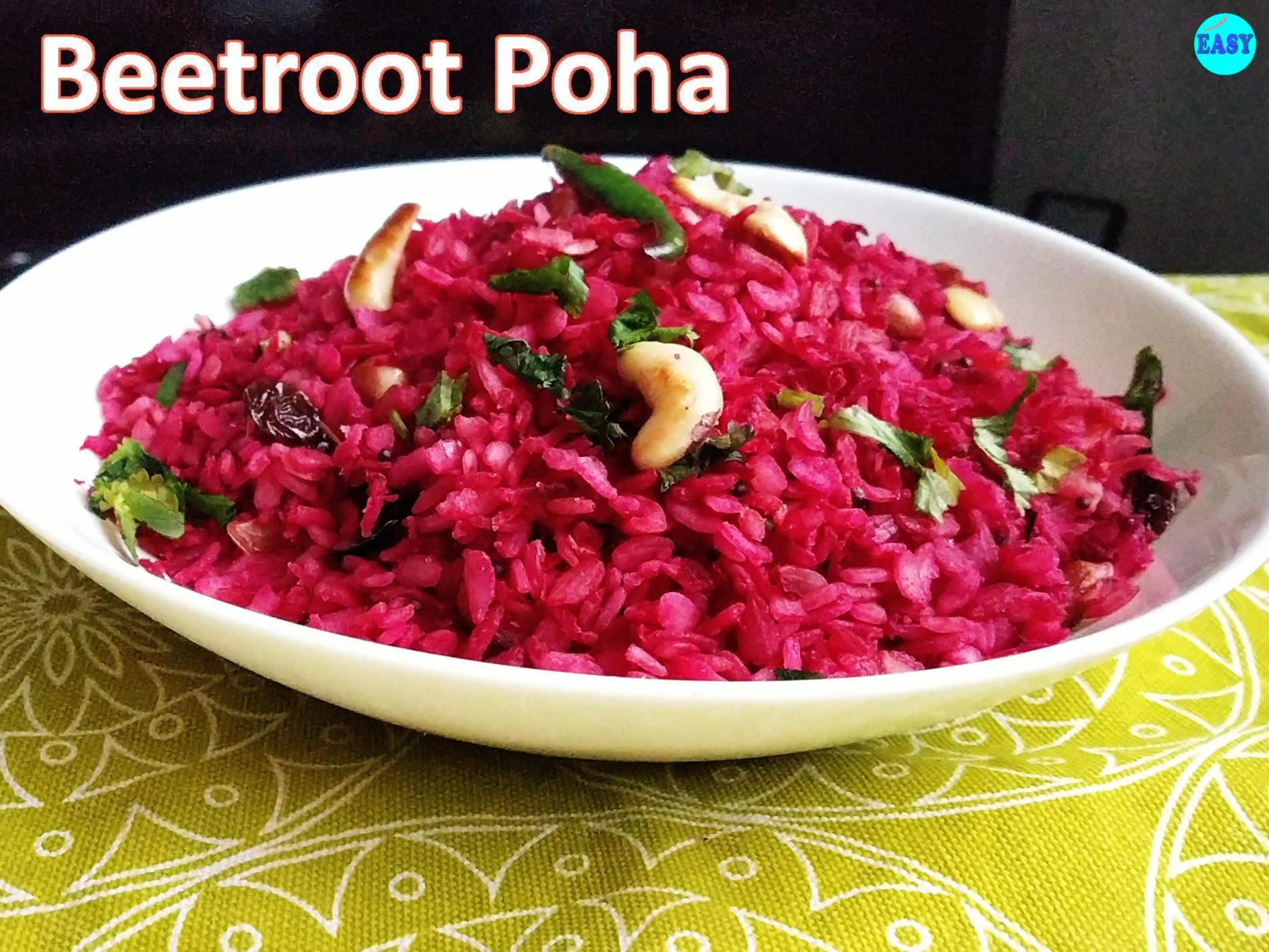 Beetroot Poha  Healthy Indian Breakfast Recipe