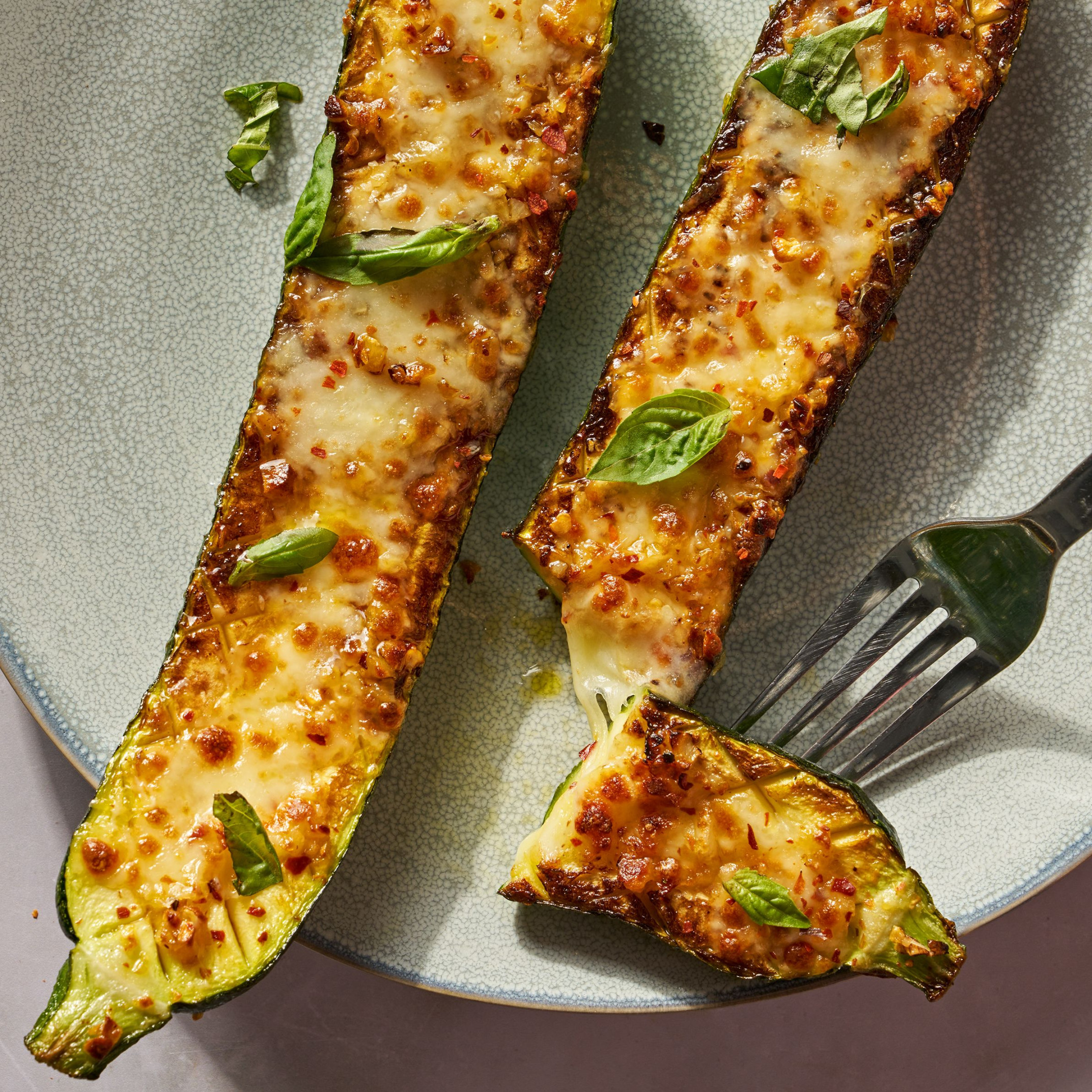 Best Cheesy Garlic Zucchini Steaks Recipe - How to Make Zucchini