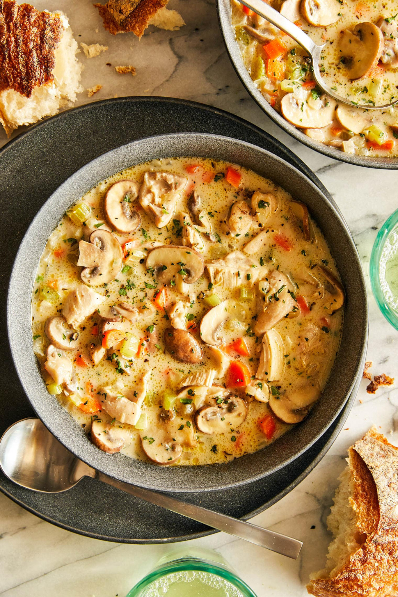 Creamy Chicken and Mushroom Soup