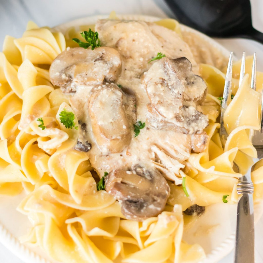 Crockpot Cream of Mushroom Chicken