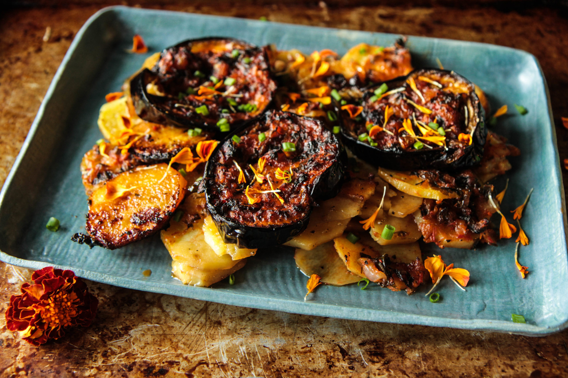 Greek Eggplant and Potatoes