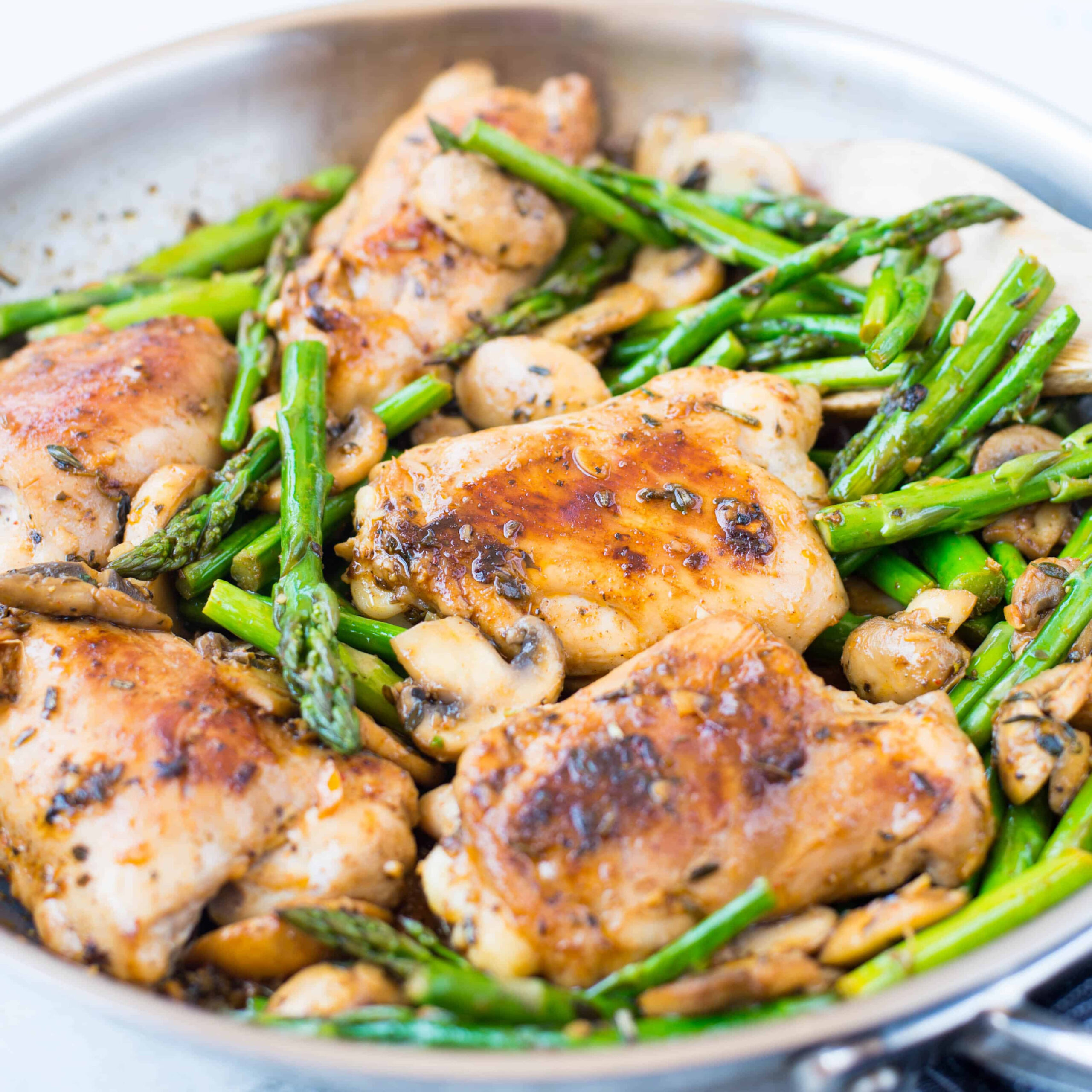 Lemon Chicken,Asparagus and Mushroom