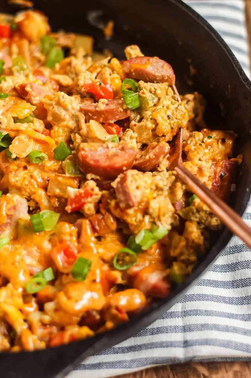 Loaded Creole Breakfast Skillet - Pink Owl Kitchen