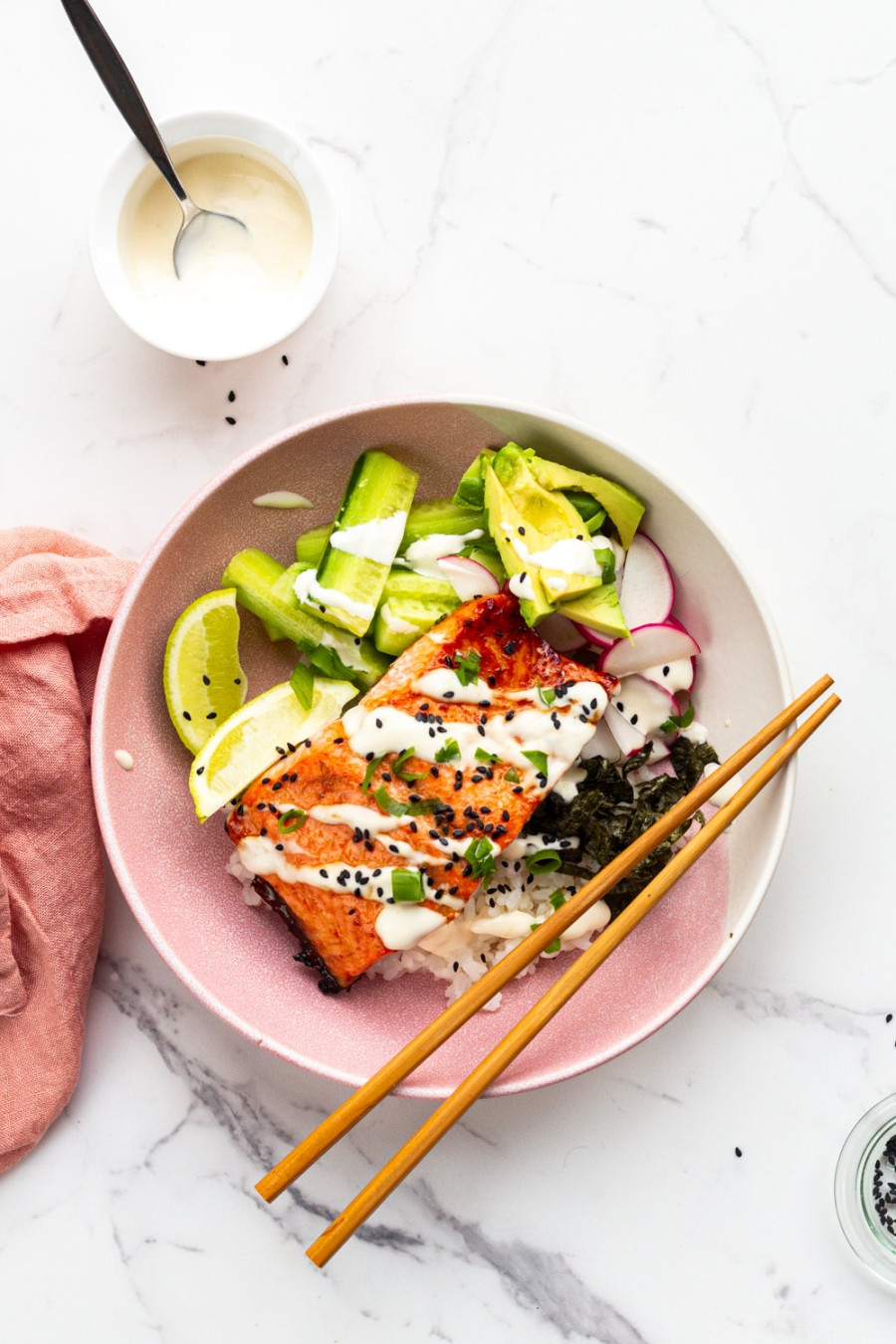 Low FODMAP Salmon Sushi Bowl