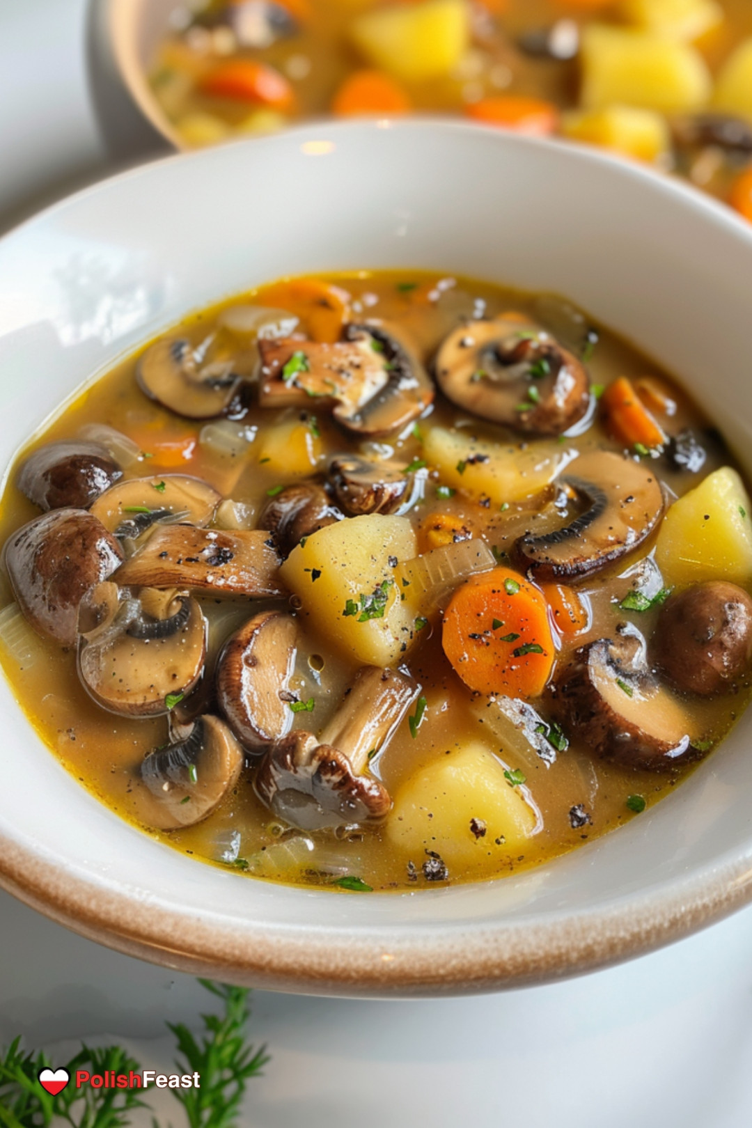 Polish Mushroom Soup (Zupa Grzybowa)