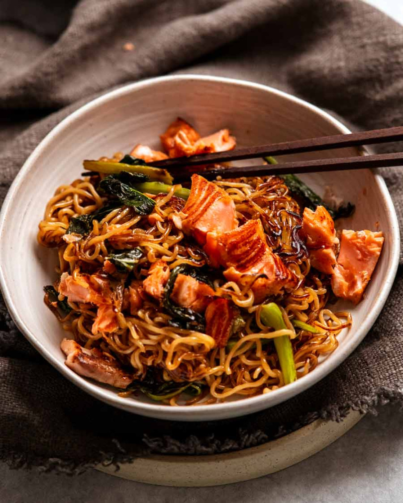 Teriyaki Salmon Noodles - RecipeTin Eats