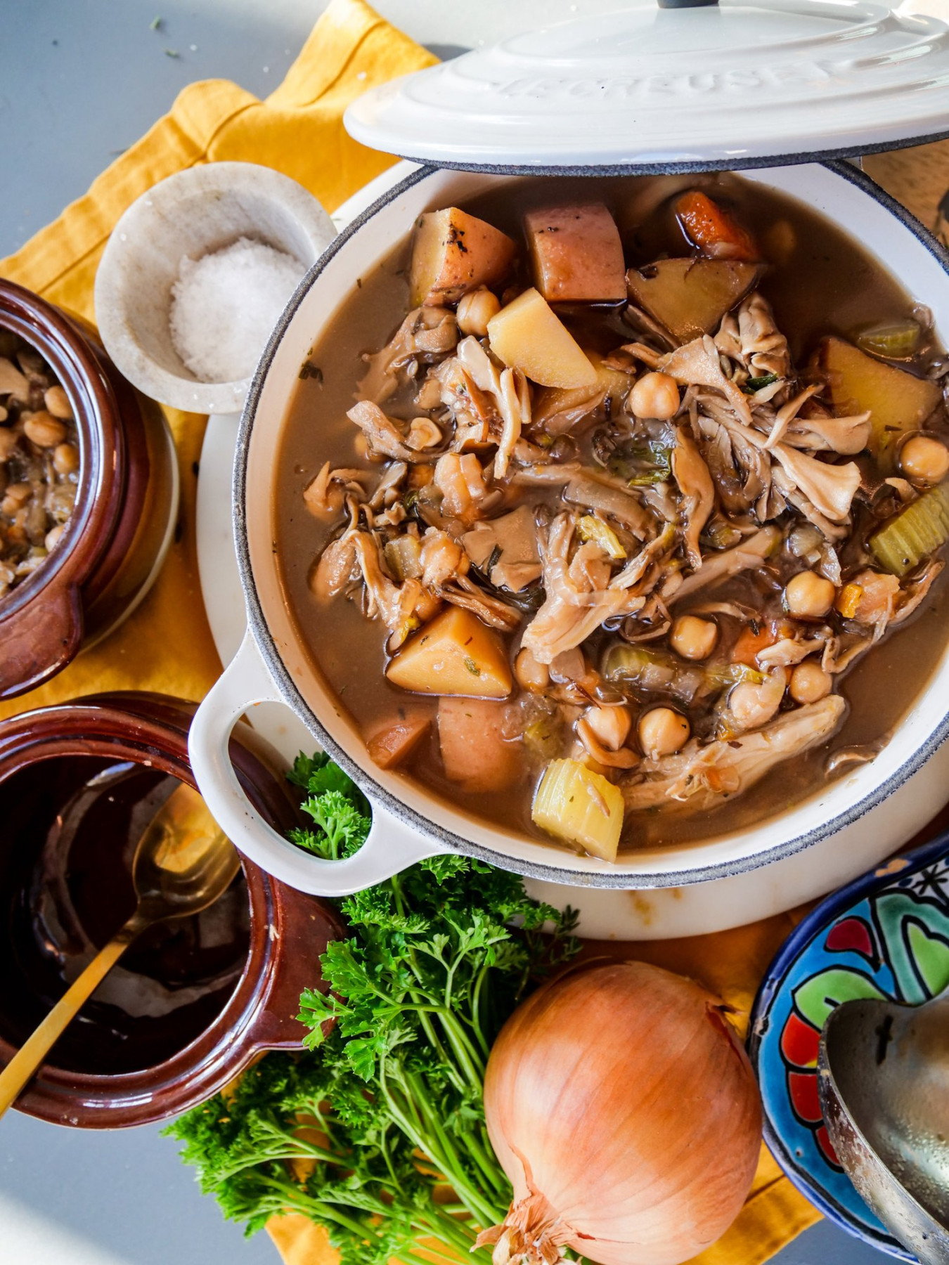 Vegan Gluten Free Hearty Maitake Stew